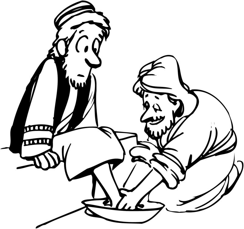jesus washing the disciples feet clipart - photo #4
