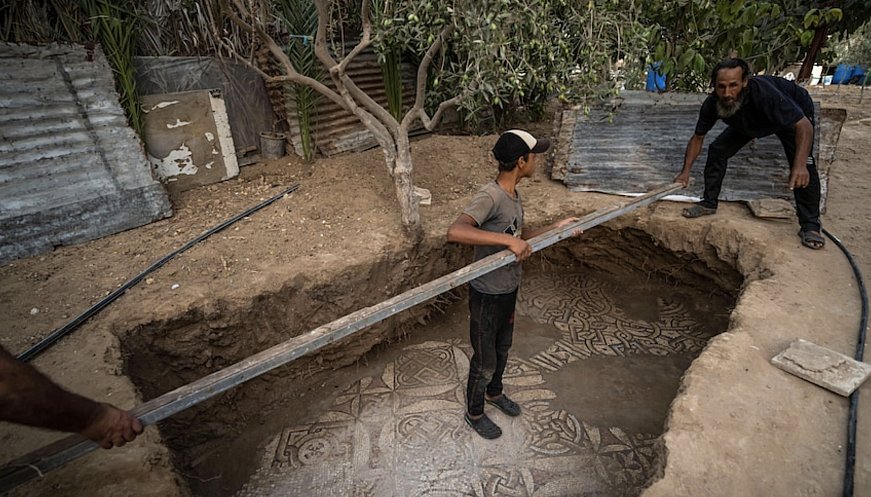 Palestinian Farmer Discovers Centuries-Old Mosaic In Gaza