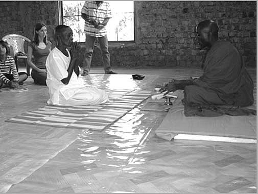 Ordaining his mother, who became Uganda&rsquo;s first Buddhist nun, in 2008.